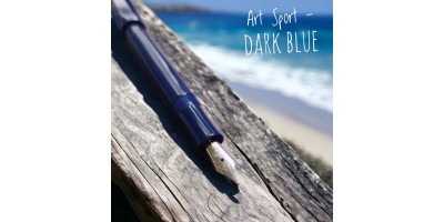 Kaweco Art Sport Fountain Pen Dark Blue (Silver Steel)  (免費送迷你吸墨器)