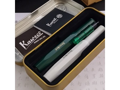 162. Kaweco CLASSIC Sport Green and White 鋼筆  Fountain Pen + Ink Roller Set 