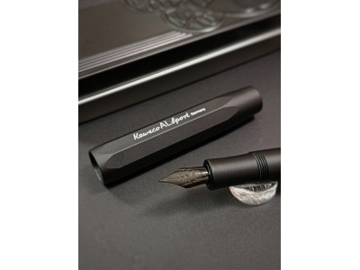 Kaweco AL SPORT Fountain Pen Black 黑色 PVD DLC 鍍層技術 - EF 筆尖