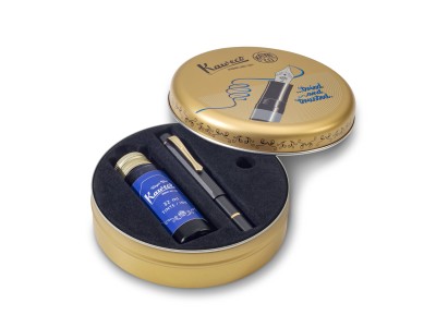 Kaweco PISTON AL SPORT 鋁合金 Black/Gold + 32ml Ink Bottle Royal Blue (現正熱賣，數量有限)