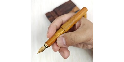 8. 黃金木 SIMEICHU木製鋼筆 Schmidt F尖 (現貨)