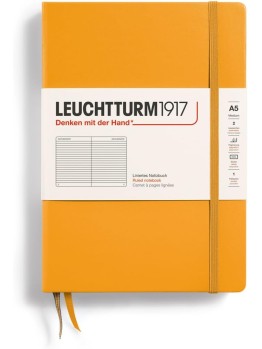 LEUCHTTURM1917 - Notebook Hardcover Medium A5-251 Numbered Pages for Writing and Journaling (Rising Sun, plain) 