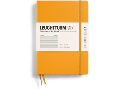 LEUCHTTURM1917 - Notebook Hardcover Medium A5-251 Numbered Pages for Writing and Journaling (Rising Sun, plain) 