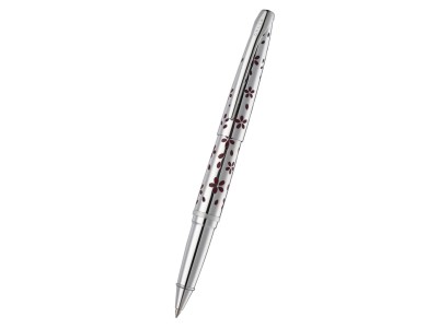 ATX® Cherry Blossom Polished Chrome with Polished Chrome Appointments Rollerball Pen