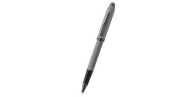 Townsend® Polished Slate Gray Engraved Diamond Pattern with Slate Gray PVD Appointments Selectip® Rollerball Pen
