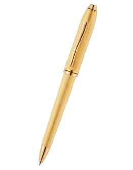 Townsend® Polished 23KT Gold Plated Engraved Diamond Pattern with 23KT Gold Plated Appointments Ballpoint Pen