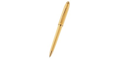 Townsend® Polished 23KT Gold Plated Engraved Diamond Pattern with 23KT Gold Plated Appointments Ballpoint Pen