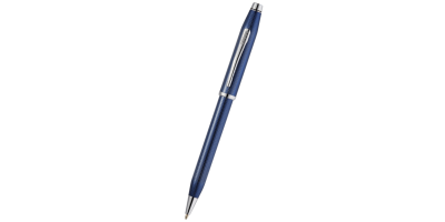 Century® II Polished Translucent Cobalt Blue Engraved Diamond Pattern Ballpoint Pen