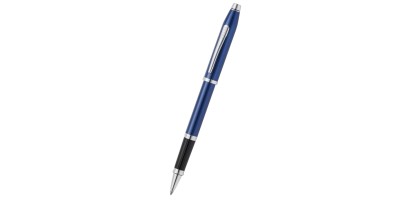 Century® II Polished Translucent Cobalt Blue Engraved Diamond Pattern Selectip Rollerball Pen