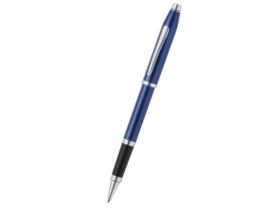 Century® II Polished Translucent Cobalt Blue Engraved Diamond Pattern Selectip Rollerball Pen