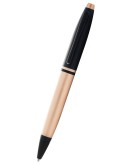 Calais™ Brushed Rose Gold Plate and Black Lacquer Ballpoint Pen