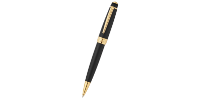 Bailey™ Matte Black Lacquer with 23KT Gold PVD Ballpoint Pen