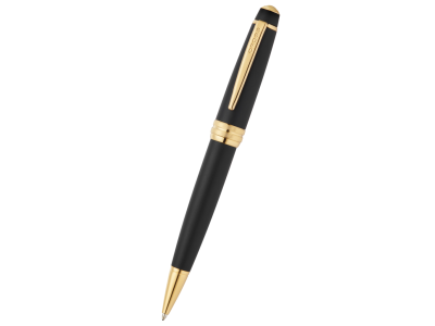 Bailey™ Matte Black Lacquer with 23KT Gold PVD Ballpoint Pen