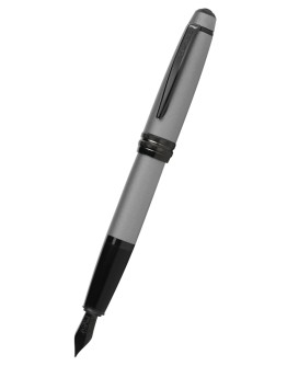 Bailey™ Matte Gray Lacquer Stainless Steel Medium Nib Fountain Pen