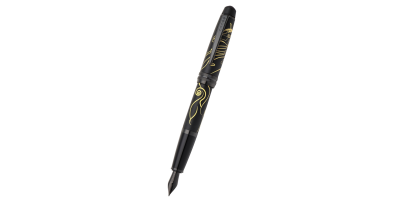 Bailey™ Zodiac Year of the Horse Matte Black Lacquer Stainless Steel Medium Nib Fountain Pen