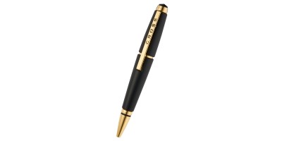 Edge™ Matte Black Lacquer with Gold PVD Appointments Selectip® Rollerball Pen