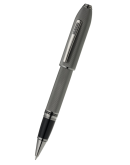Peerless™ Polished Slate Gray Engraved Diamond Pattern with Slate Gray PVD Appointments and Swarovski Crystal Rollerball Pen