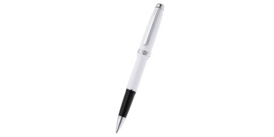 Lume Porcelain White with Polished Chrome Appointments Ballpoint Pen