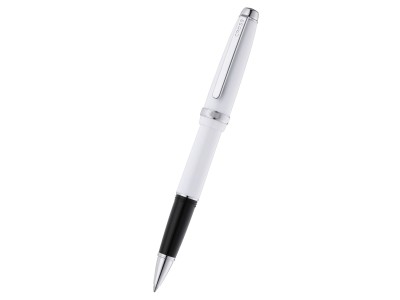 Lume Porcelain White with Polished Chrome Appointments Rollerball Pen